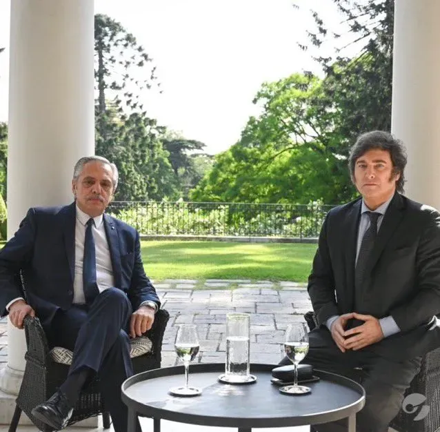 Primera reunión de Alberto Fernández y Javier Milei, luego del resultado de las elecciones