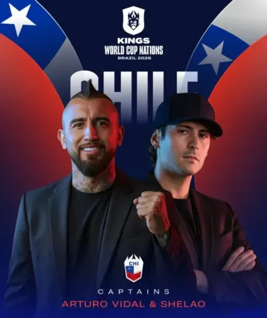 Vidal y Shelao son los capitanes de Chile en la Kings League World Cup 2026.
