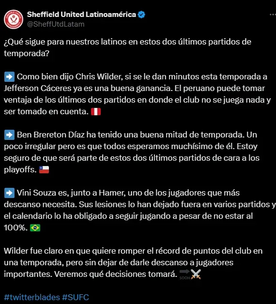 Posibilidad del debut de Jefferson Cáceres (Foto: X).