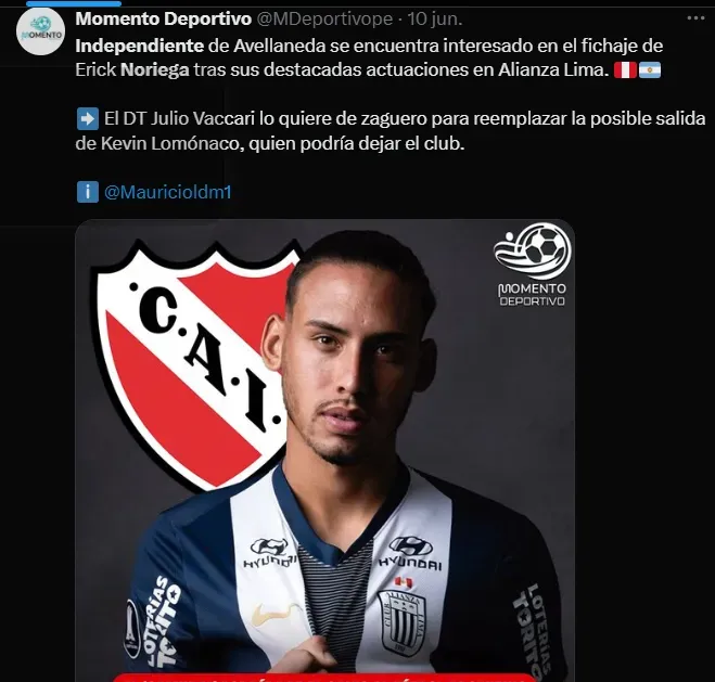 Fuente: @MDeportivope