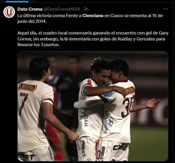 Fuente: @DatoCrema1924