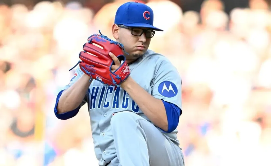 Javier Assad 4.2 IP | 5 H | 1 R | 1 BB | 2 K vs Guardianes de Cleveland | 13 de agosto 2024, Progressive Field (Getty Images)