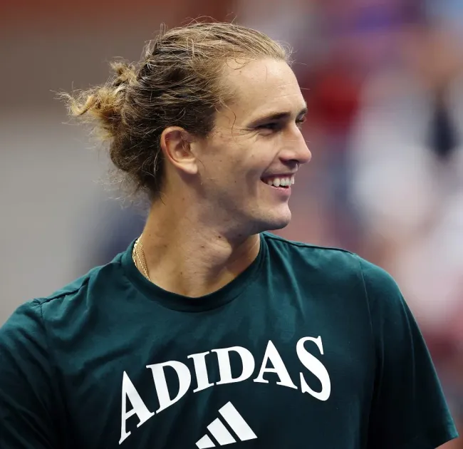 Alexander Zverev en la práctica previa a su debut ante Alejandro Tabilo en el US Open (Getty Images).