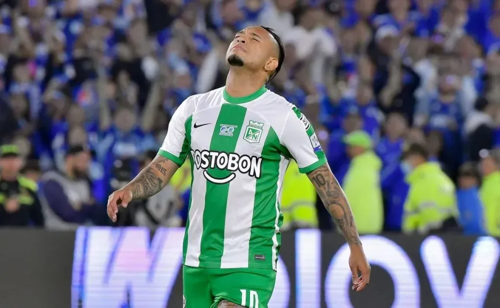 Jarlan Barrera con Atlético Nacional, tras fallar el penal Foto: VizzorImage.