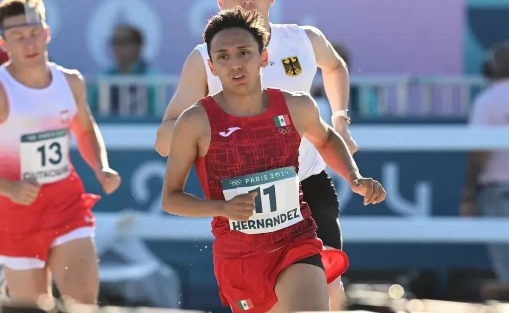 Emiliano Hernández compitiendo en pentatlón moderno durante los Juegos Olímpicos de París 2024. (Imago)