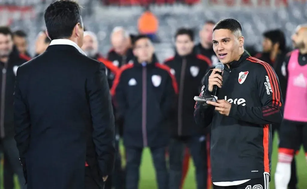 Juanfer Quintero se despidió de River el mismo día que Gallardo le dijo adiós al Monumental (Foto: Getty)