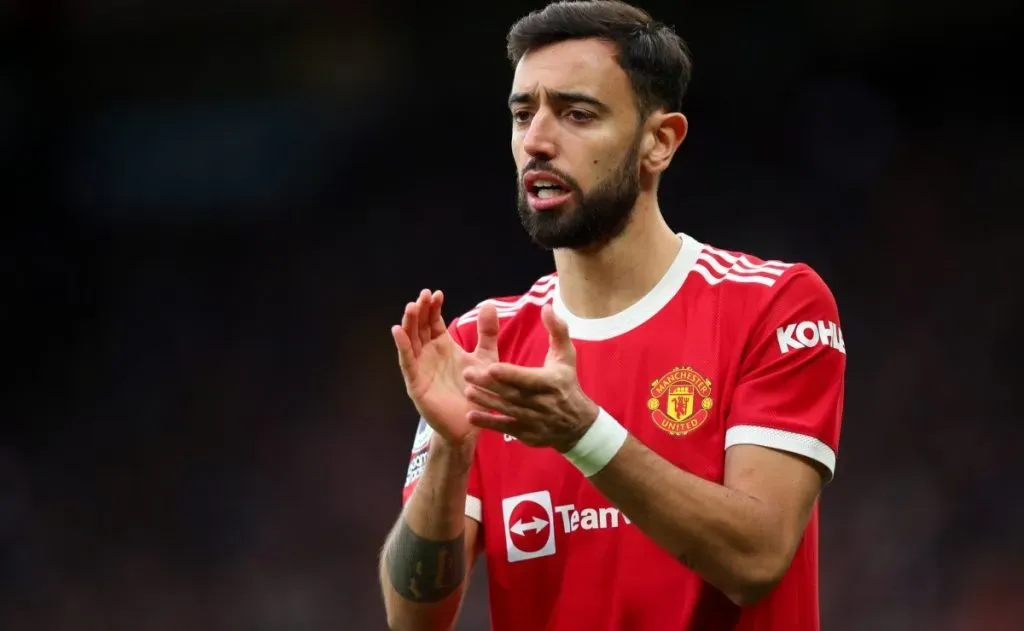 Bruno Fernandes em ação pelo Manchester United.