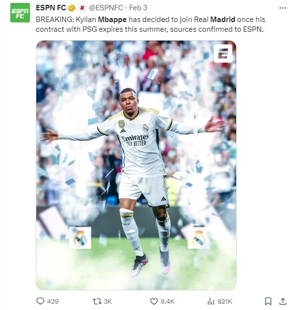 Mbappe is suposed