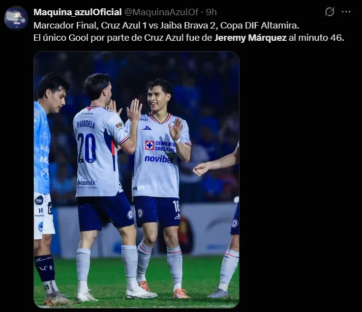 Elogios a Jeremy Márquez. (X)