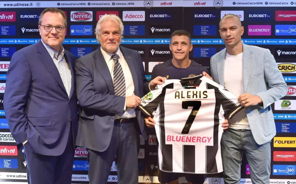 Sánchez llevará el emblemático número 7 en el Udinese de Italia | FOTO: Udinese