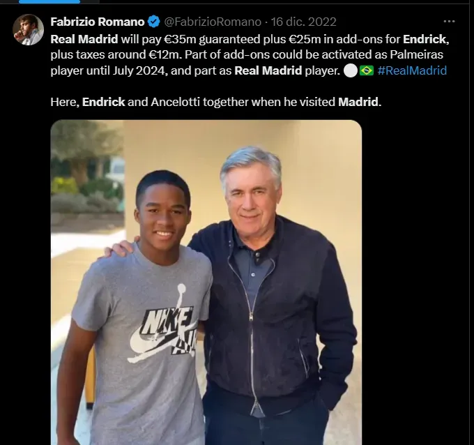 Fuente: @FabrizioRomano