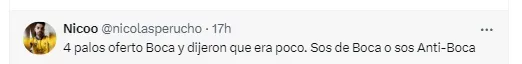 La reacción de los hinchas de Boca.