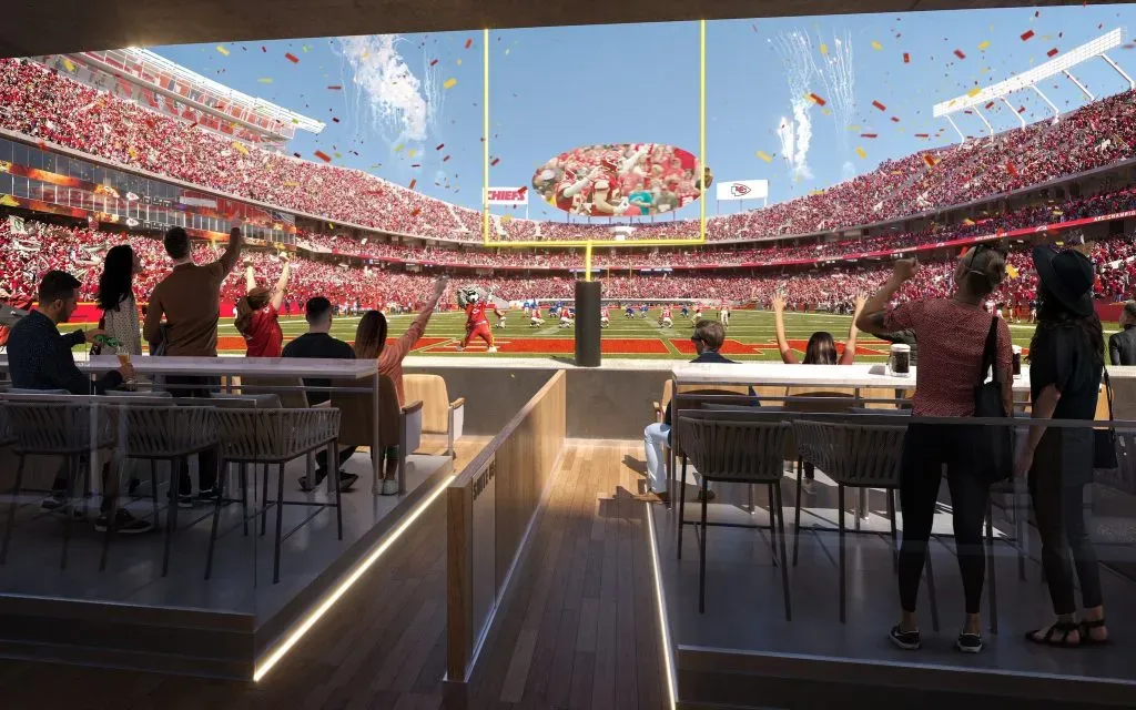Render of Arrowhead Stadium after the planned renovations