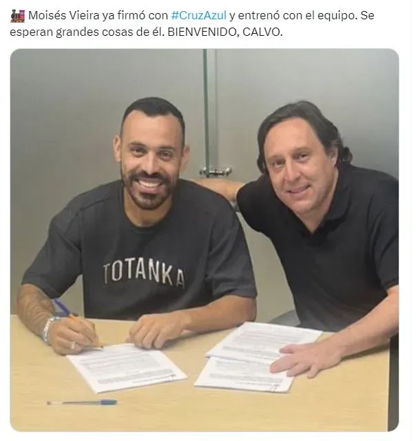 Moisés Vieira firmó con Cruz Azul (@Hablemosdelazul)