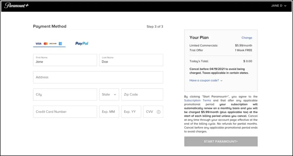 Paramount+ offering 25% off annual plan