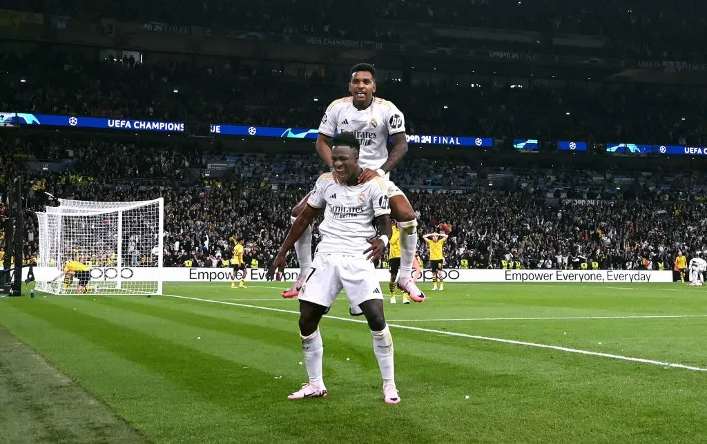 Vinícius Júnior y Rodrygo Goes en la Final de la Champions League 2023/2024.