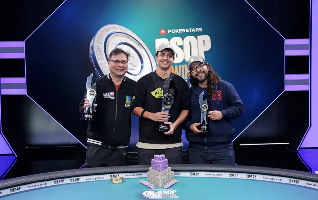 Afonso Shiozaki, Gabriel Nobrega e Helio Osmi – Main Event do BSOP Winter Millions