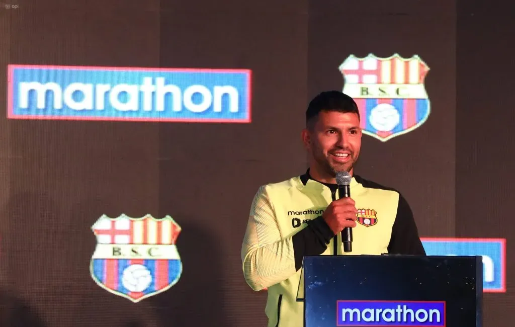 Barcelona SC invitó a Sergio Aguero a la Noche Amarilla en la temporada 2023.