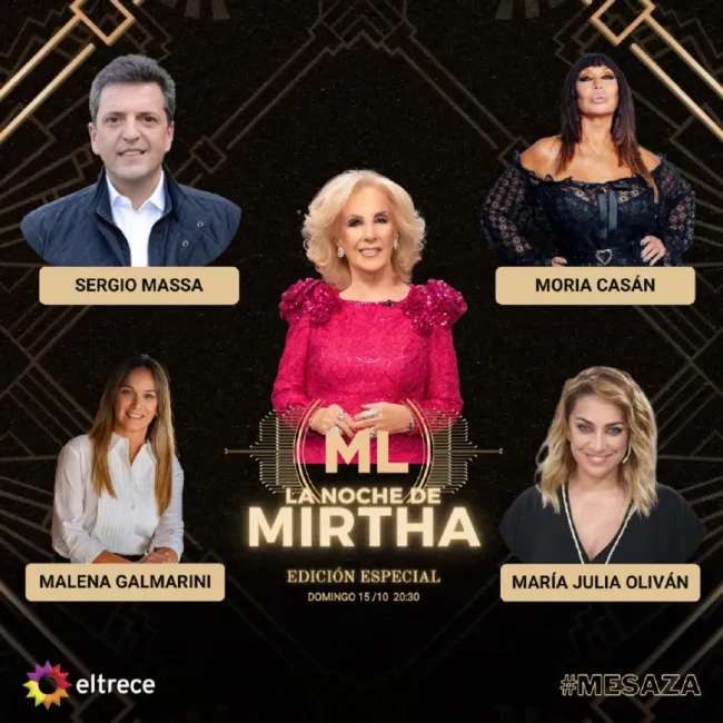 Mirtha Legrand con Sergio Massa.