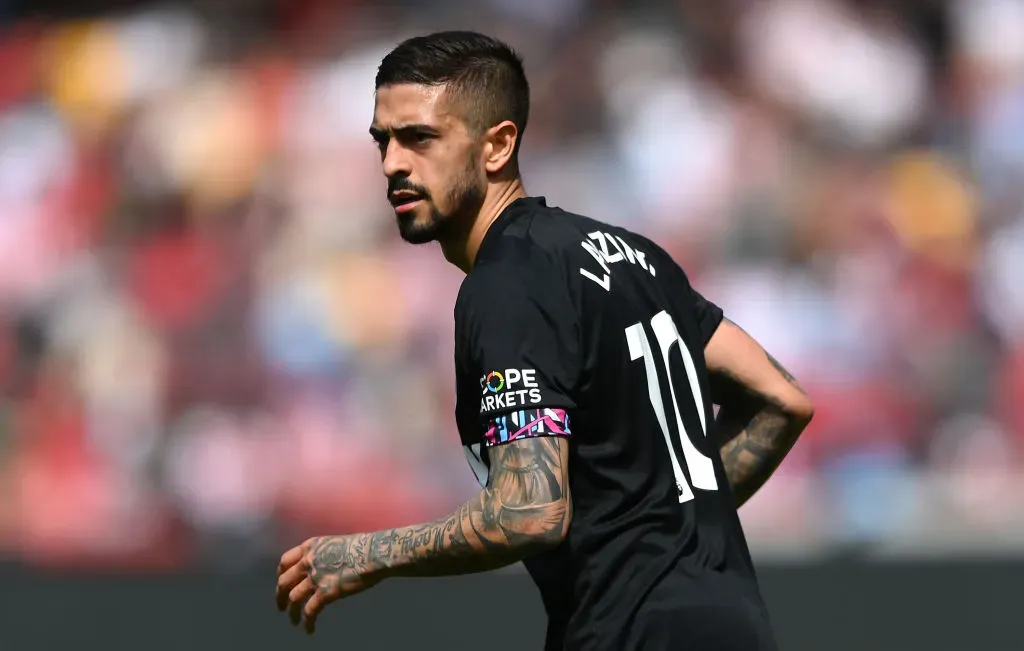 Lanzini está sem Clube desde que saiu do West-Ham; torcida do Palmeiras pediu a Leila a contratação do argentino. (Photo by Alex Davidson/Getty Images)