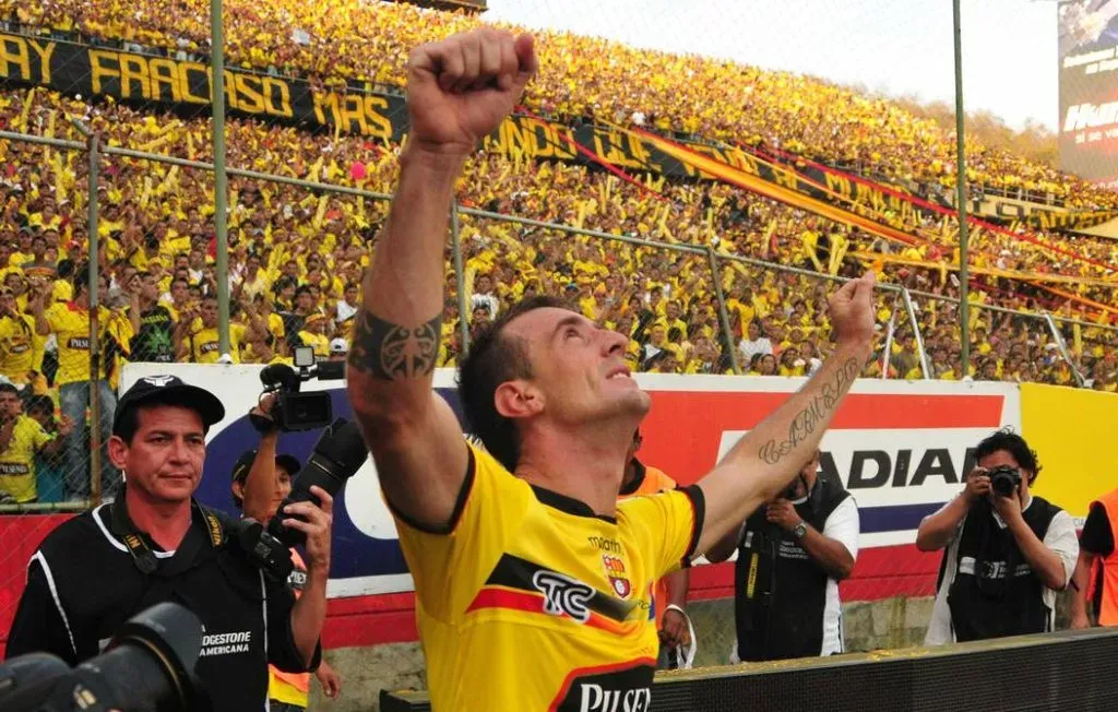 Damián Díaz llegó en el 2011 a Barcelona SC y un año después logró el título nacional luego de 15 temporadas de sequía. Foto: El Universo.