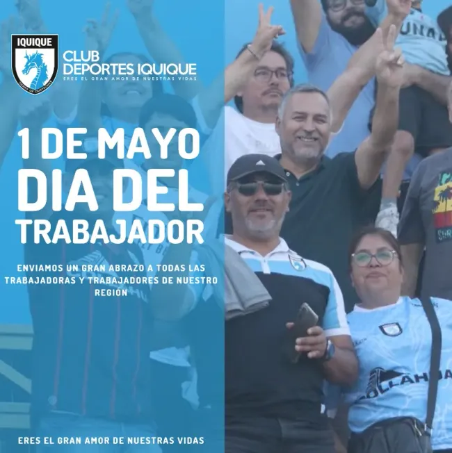 El saludo de Deportes Iquique. (Captura Twitter Deportes Iquique).