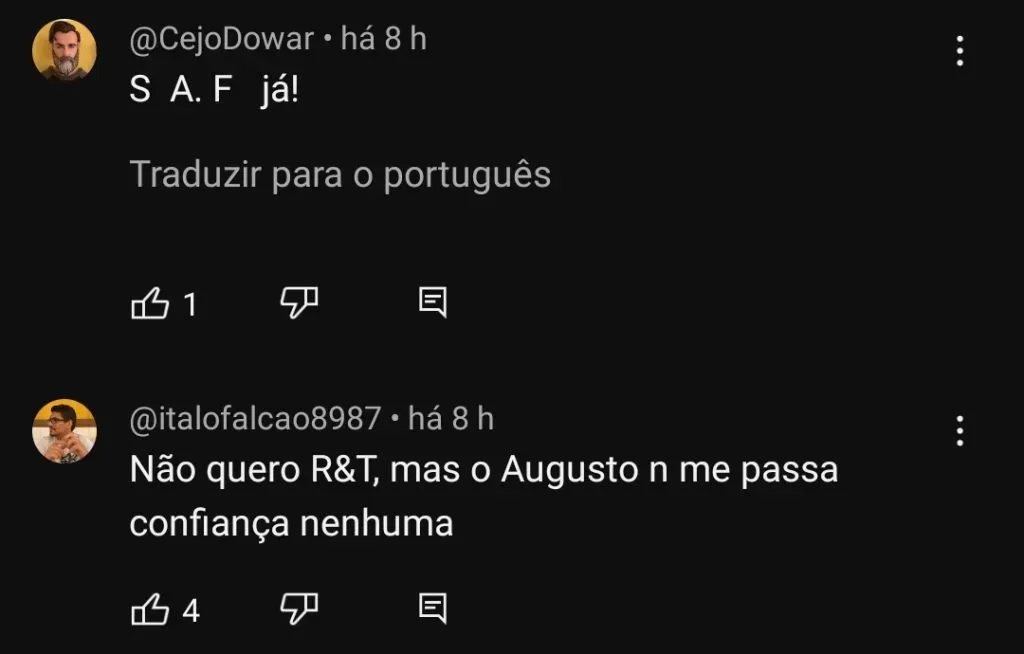 Repercussão via Youtube