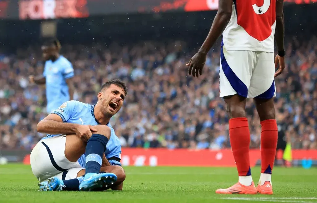 Momento exacto de la lesión de Rodri en Manchester City: IMAGO