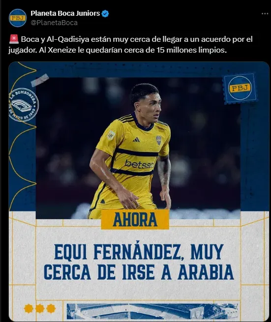 Equi Fernández se va de Boca.