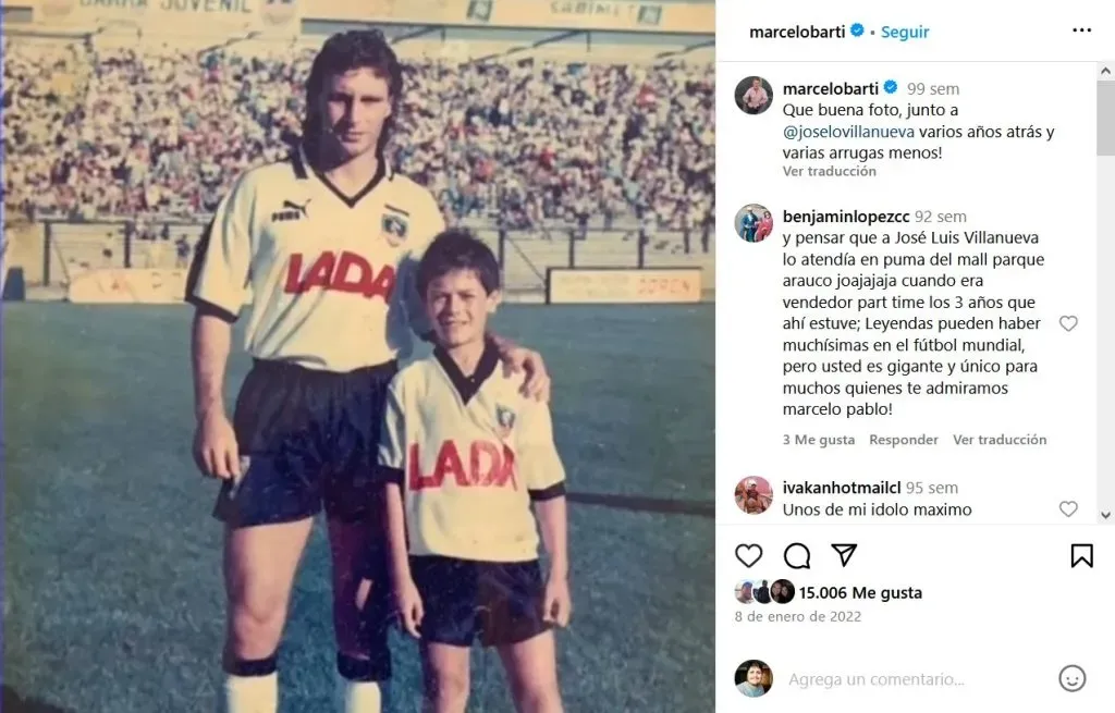 José Luis Villanueva con la camiseta de Colo Colo (@marcelobarti)