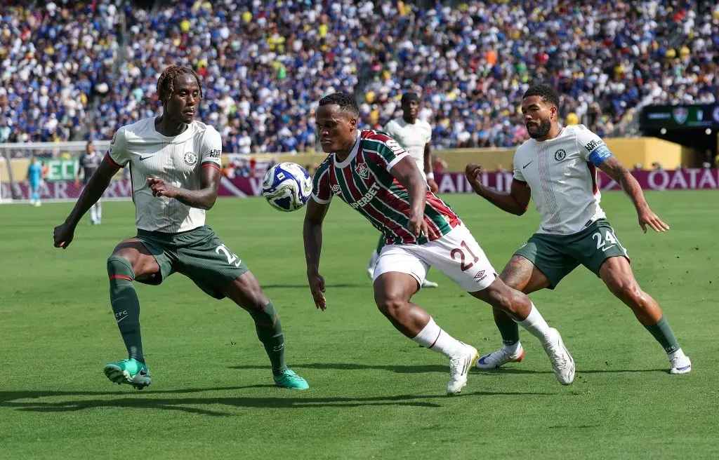 Jhon Arias con Fluminense ante Chelsea FC. Foto: Buda Mendes/Getty Images.