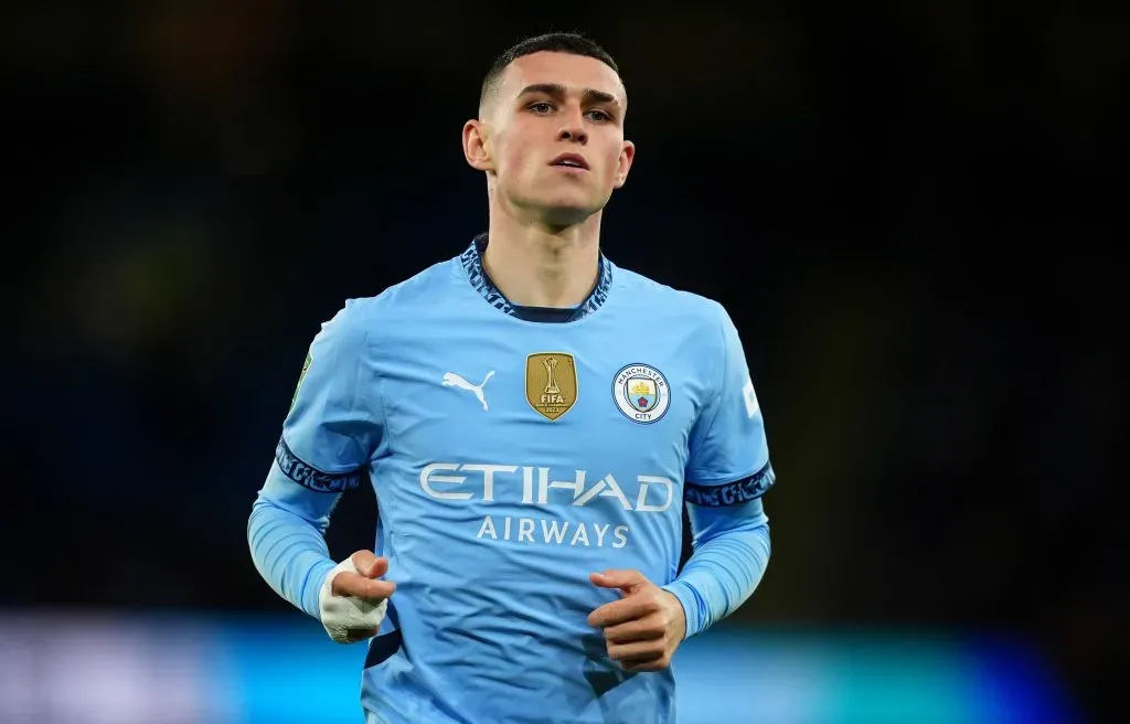 Phil Foden com a camisa do City. Foto: IMAGO / Image PA.