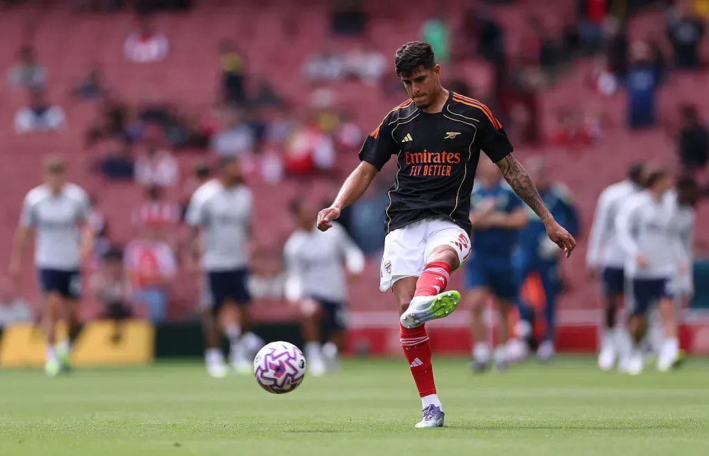 Piero Hincapié llegó al Arsenal en agosto. Foto: Getty