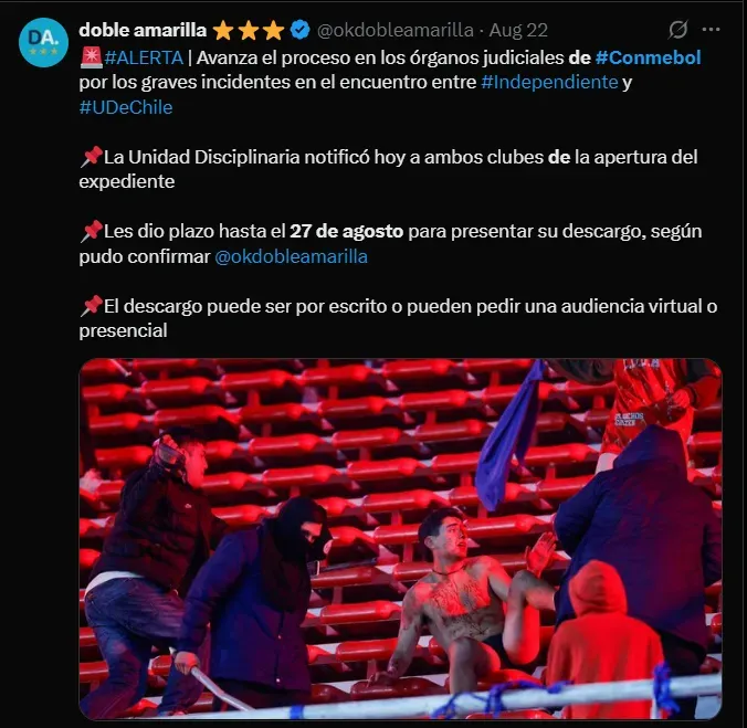 Fuente: @okdobleamarrilla