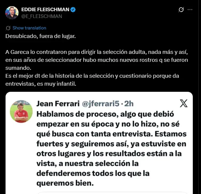 Fuente: @E_FLEISCHMAN