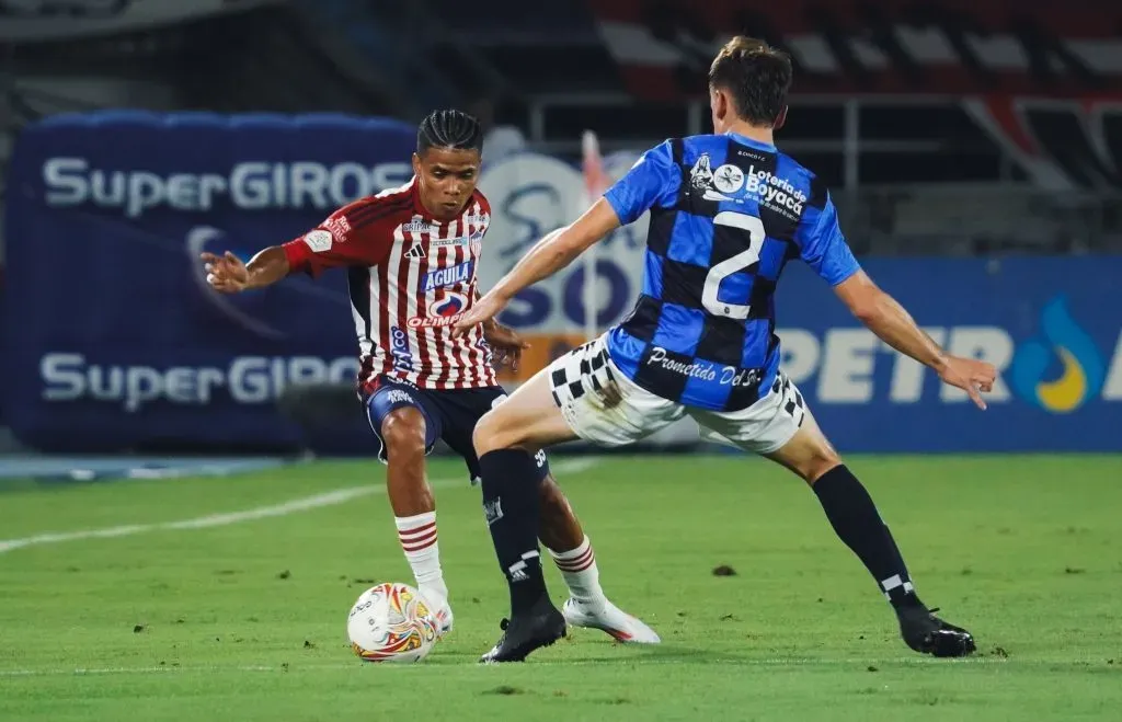 Albos y colombianos se miden por un lugar en los cuartos de final de la Copa Libertadores. Foto: Junior.