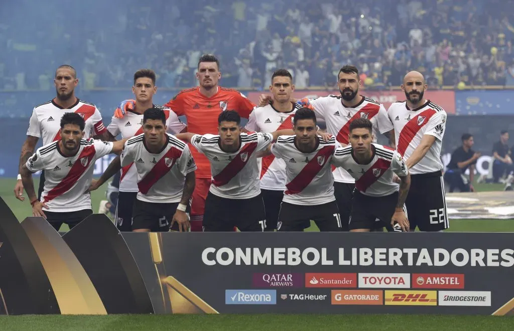 El once inicial en la Bombonera para la ida de la final de la Libertadores. (Foto: Getty).