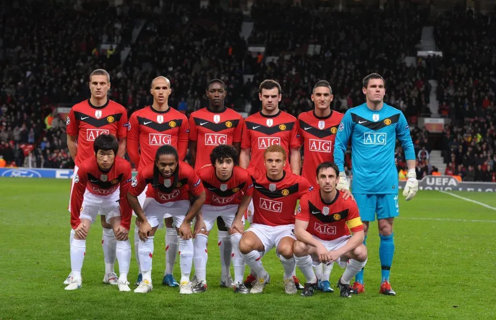 Anderson, Rafael y Ben Foster en la misma alineación de Manchester United (IMAGO)