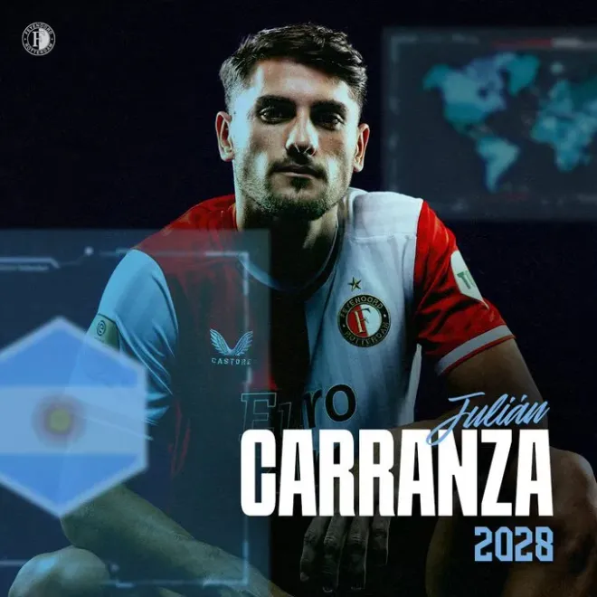 Julián Carranza, nuevo refuerzo de Feyenoord. (@Feyenoord)