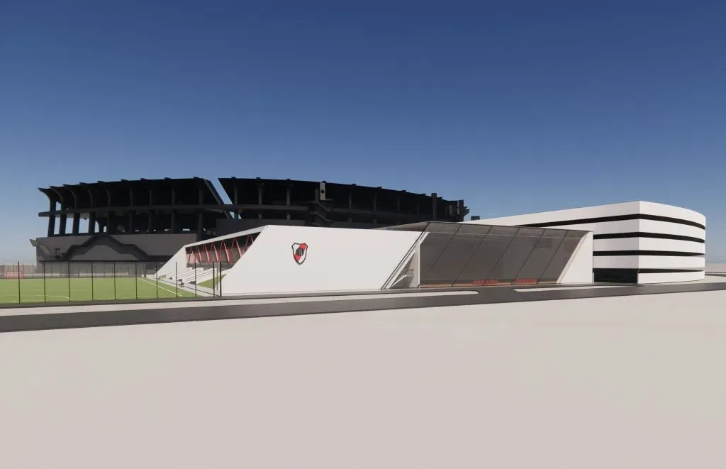La cancha de hockey, el polideportivo y el nuevo estacionamiento. (Foto: @JorgeBrito).