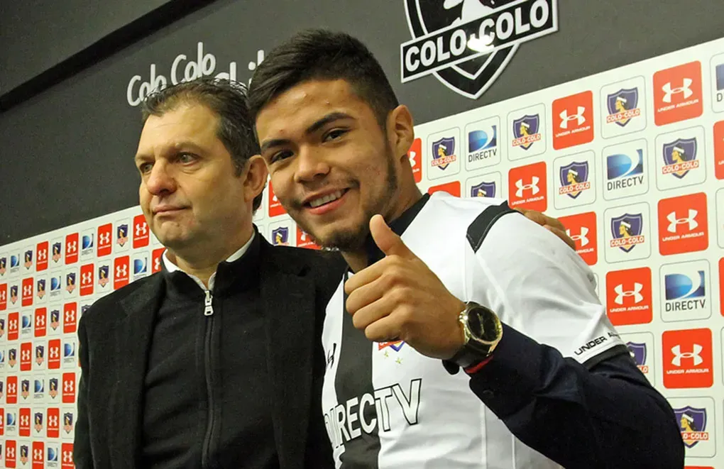 Paulo Díaz el día de su presentación. | Imagen: Colo Colo.