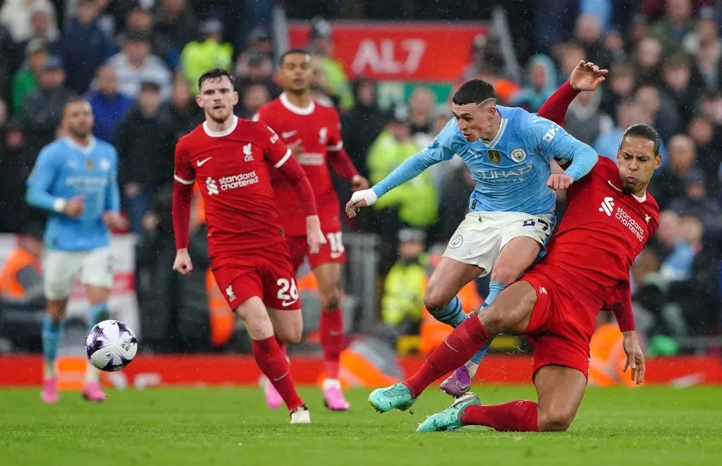 Liverpool es líder junto a Arsenal y Manchester City queda un punto por debajo a 10 fechas del final. Foto: IMAGO.