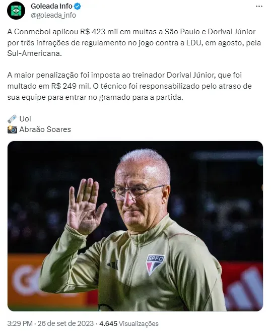 100% confirmado, estão FORA: Depois de Lucas, Dorival Júnior decide CORTAR  dupla de última hora para confronto do São Paulo - Bolavip Brasil