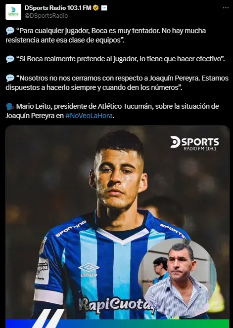 Joaquín Pereyra interesa en Boca.