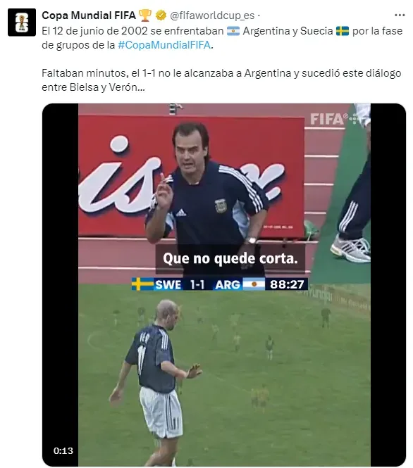 El vide publicado por FIFA en redes sociales.