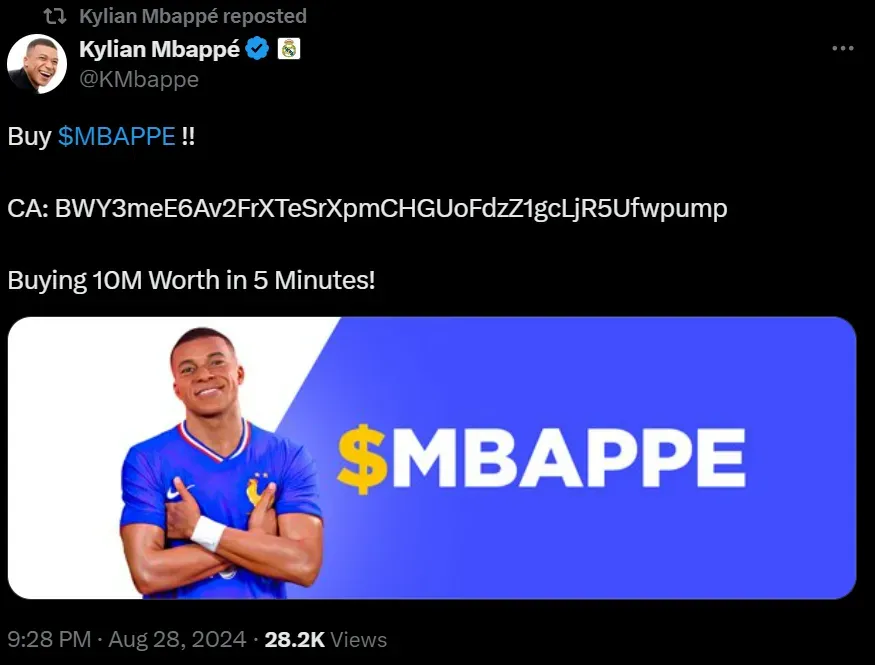 Mbappe's mysterious posts on X