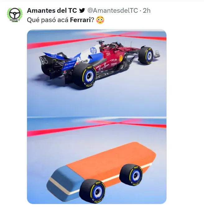 Ferrari y HP causaron memes tras el monoplaza que correrá en el GP de Miami. (Foto: X)