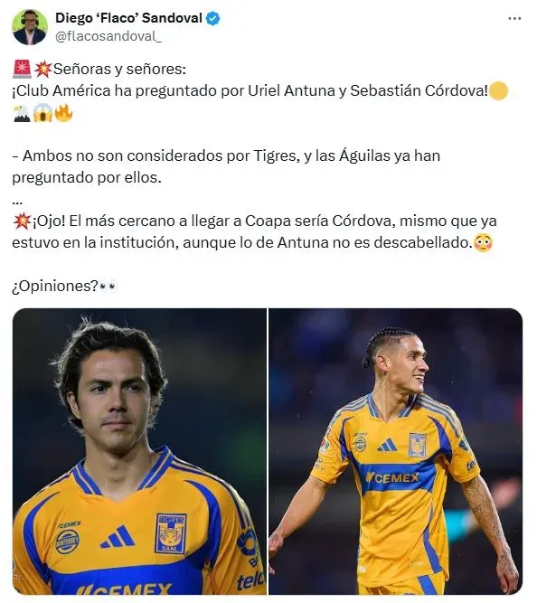 América estaría interesado en el fichaje de Uriel Antuna (X)