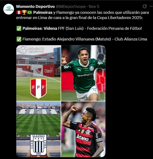 Fuente: @MDeportivope