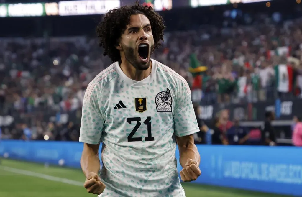 Chino Huerta ya se estrenó como goleador del Tri. | Getty Images